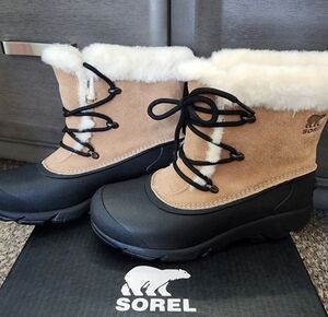 Sorel Tan and Black Winter Boots